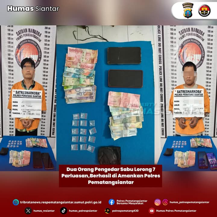 Dua Orang Pengedar Sabu Lorong 7 Parluasan,Berhasil di Amankan Polres Pematangsiantar